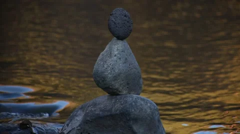 Rock Cairn Stock Footage 58232585