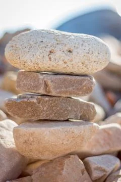 Rock Cairn Foto stock