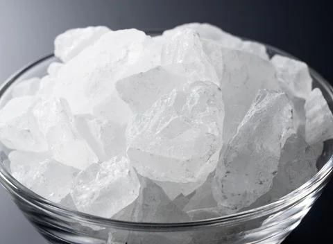 Rock candy on a black background. Stock Photos