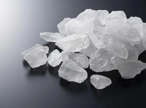 Rock candy on a black background. Stock Photos