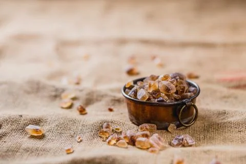 Rock candy in a pot Stock Photos