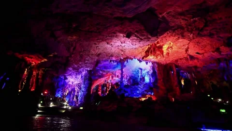 Rock cave landscape Stock Footage 182454165