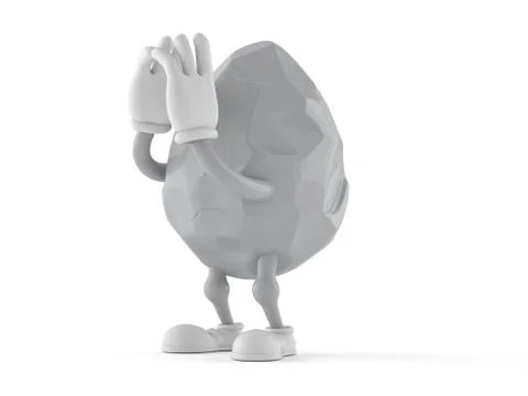 Rock character shouting Stock Illustration