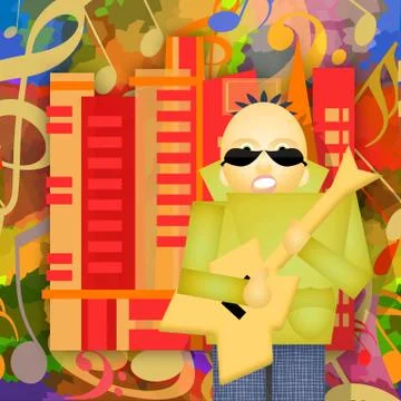 Rock city Stock Illustration