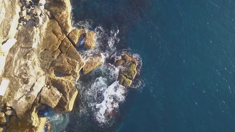 Rock Cliff Aerial Stock Footage 78077650