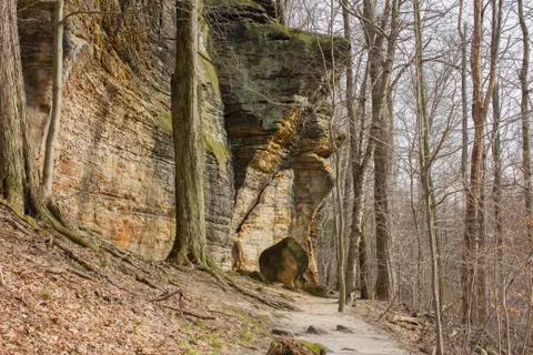 Rock cliff from below Foto stock