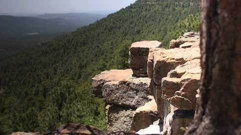 Rock Cliff Bokeh Video stock 24719578