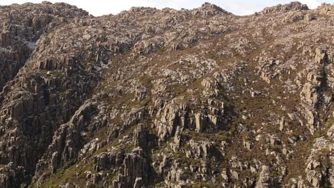 Rock cliffs in Ben Lomond NP Stock Footage 71796842