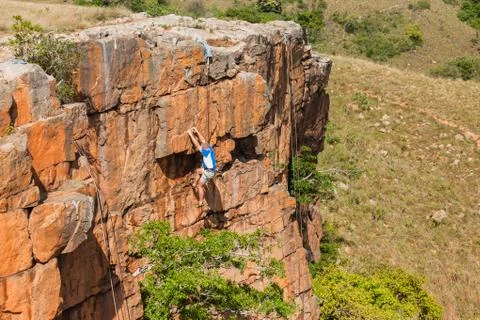 Rock Cliffs Climber Stock Photos
