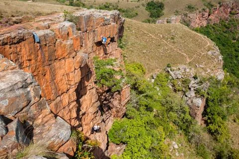 Rock Cliffs Climbers Stock Photos