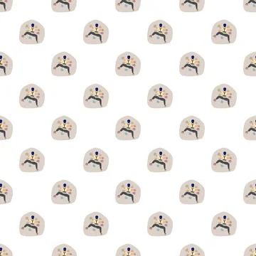 Rock climber bouldering seamless pattern background Stock Illustration