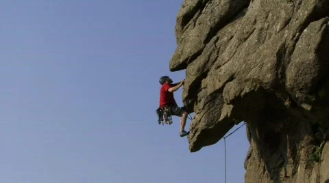 Rock climber Stock Footage 280342