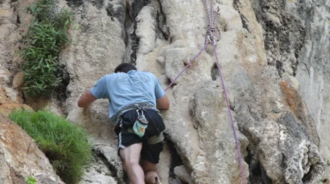 Rock-climber Stock Footage