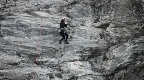 Rock climber Stock Footage 10743040