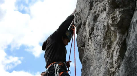 Rock climber Stock Footage 24188969