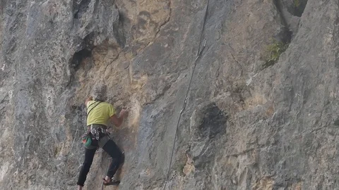 Rock Climber. Stock Footage 122213453