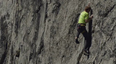 Rock climber HD Stock Footage 24299002