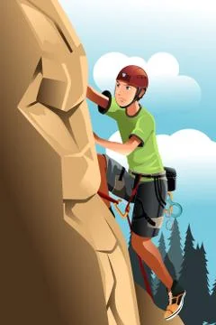 Rock climber Stock Illustration