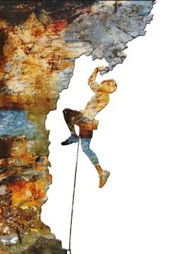 Rock climber Stock Illustration