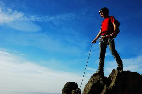 Rock climber Stock Photos