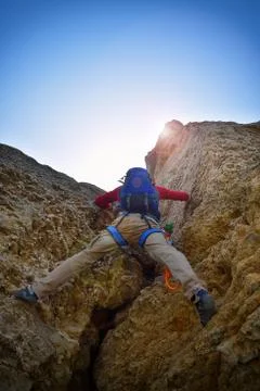 Rock climber Foto stock