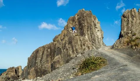 Rock Climber Foto stock