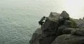 Rock climber reaches top HD Footage