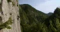 Rock climber on steep rock HD Footage