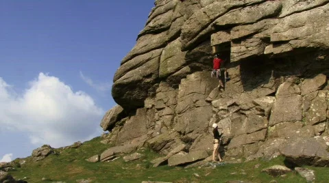 Rock climbers Stock Footage 280337