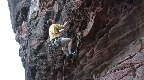 Rock climbing Stock Footage