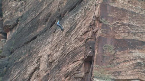 Rock Climbing Stock Footage 89356
