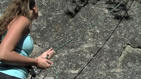 Rock Climbing Stock Footage 1098160