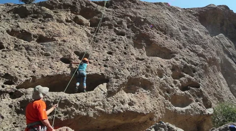 Rock Climbing Stock Footage 43557362
