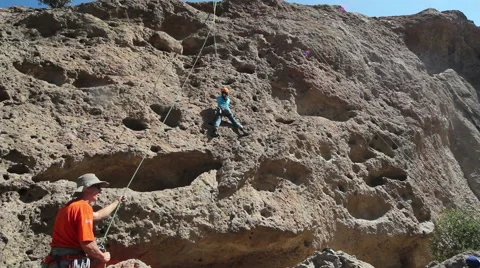 Rock Climbing Stock Footage 43558487