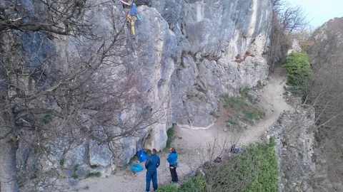 Rock climbing Stock Footage 129602143