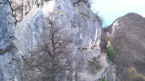 Rock climbing Stock Footage 129602853