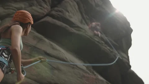 Rock climbing Stock Footage 139031668