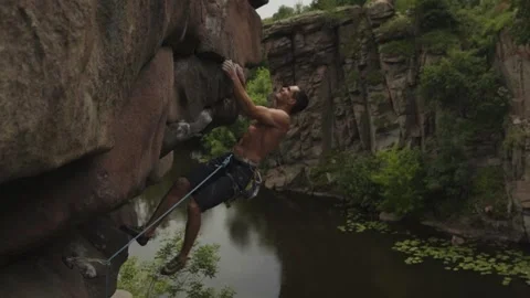 Rock climbing Stock Footage 139031740