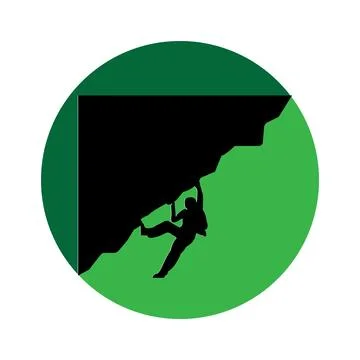 Rock climbing icon Stock Illustration