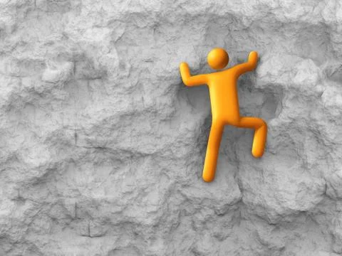 Rock climbing Stock Illustration