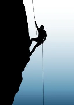 Rock-climbing Stock Illustration