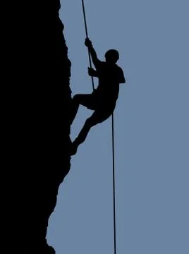 Rock climbing Stock Illustration