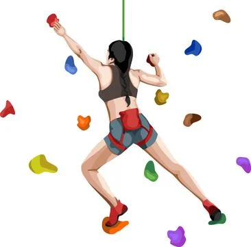 Rock Climbing Stock Illustration