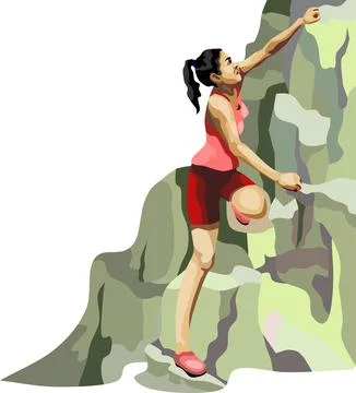 Rock Climbing Stock Illustration