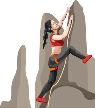 Rock Climbing Stock Illustration