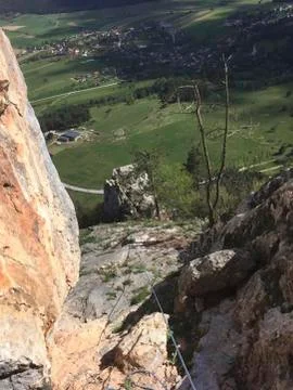 A rock for climbing on it Stock Photos