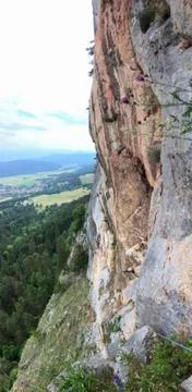 A rock for climbing on it Stock Photos
