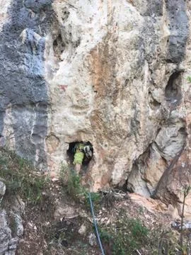 A rock for climbing on it Stock Photos