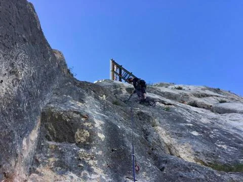 A rock for climbing on it Foto stock