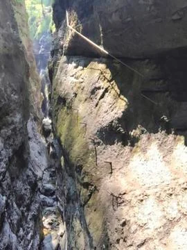 A rock for climbing on it Stock Photos
